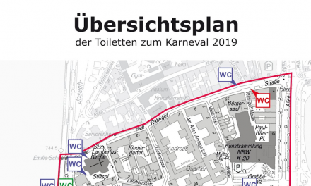 Mehr Toilettenanlagen zu Karneval