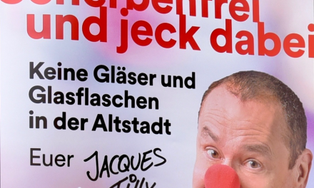 Scherbenfreie Altstadt: Bewährtes Konzept mit neuem Plakatmotiv