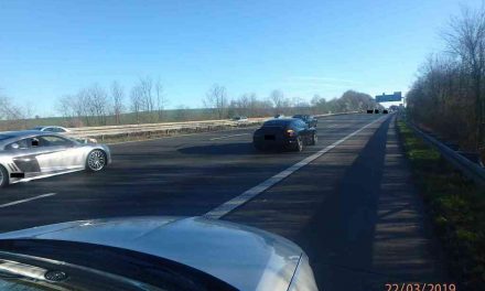 Für Fotoshooting — Mutmaßliche Hochzeitsgesellschaft in Luxusautos blockiert Autobahn