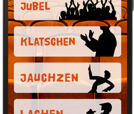 Jubel, Klatschen, Lachen und Jauchzen funktioniert künftig über das eigene Smartphone