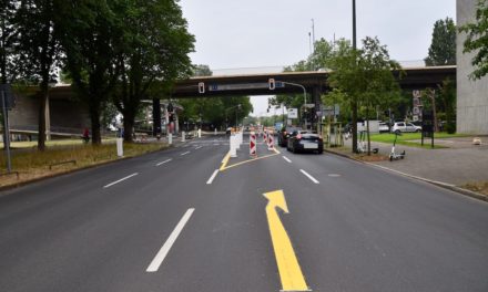 Pop-up-Radweg entlang der Rheinachse wird angepasst