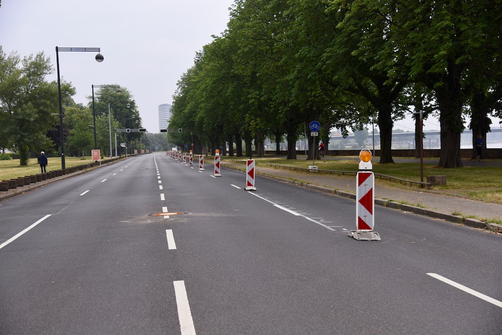 Einrichtung Pop-up-Radweg für Düsseldorf Foto: LOKALBÜRO