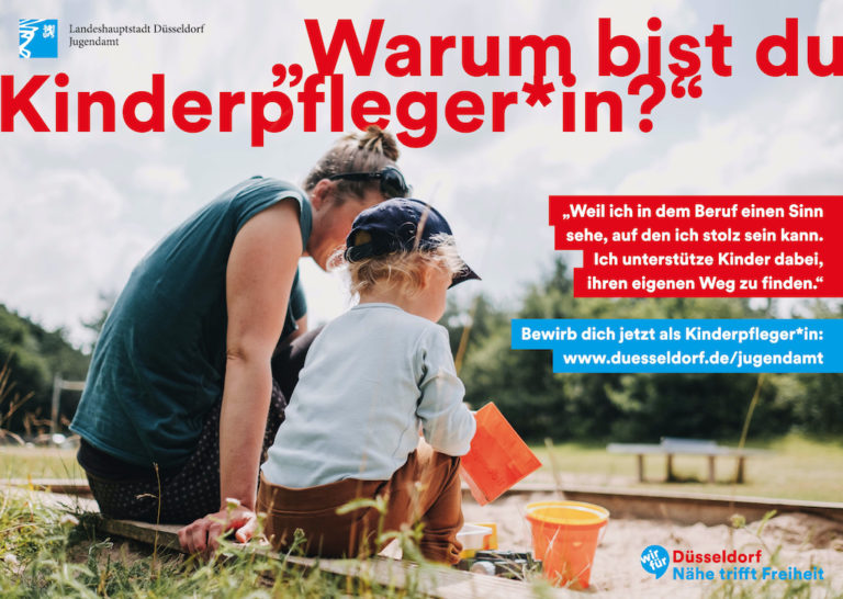 Neue Werbekampagne für den Kinderpflegeberuf Lokalbüro Düsseldorf