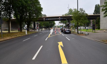 Pop-up-Radweg Cecilienallee — Verkehrsversuch endet planmäßig am 31. August