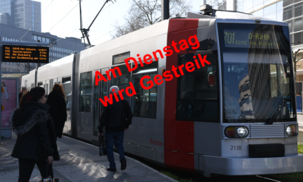 Rheinbahn wird am Dienstag ganztägig bestreikt