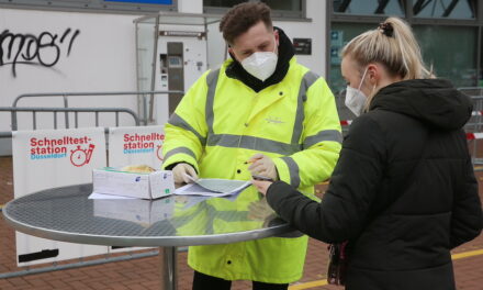 Corona-Schnelltests jetzt im Foyer der Mitsubishi Electric Halle