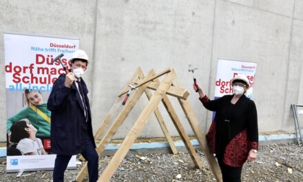 Lore-Lorentz-Schule feiert Richtfest für den Ersatzneubau