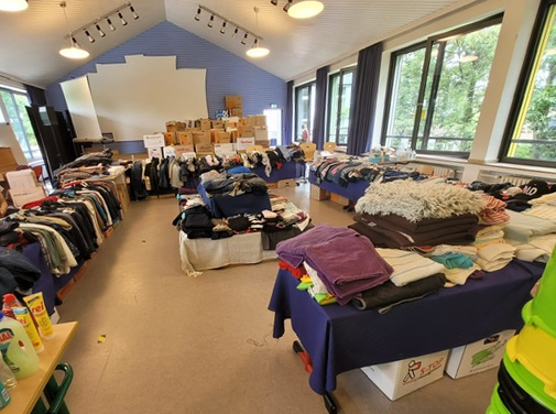 Hilfe für von Hochwasser betroffene Bürgerinnen und Bürger: Sachspenden stehen zur Abholung bereit