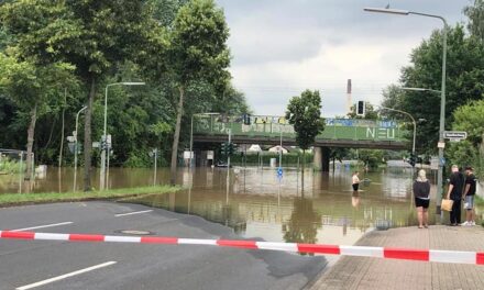 Düssel-Hochwasser überflutet Ostpark-Siedlung: Hilfsprogramm der Stadt läuft auf Hochtouren