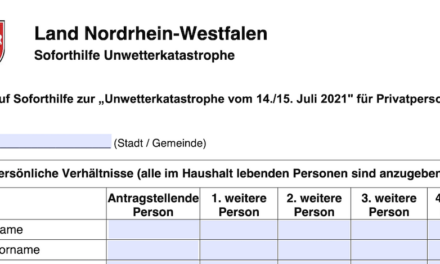 Hochwasser: NRW-Soforthilfen für betroffene Düsseldorfer Privatleute und Unternehmen