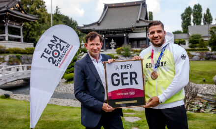 Judoka Johannes Frey  hat bei den Sommerspielen in Tokio im Teamwettbewerb die Bronze-Medaille gewonnen