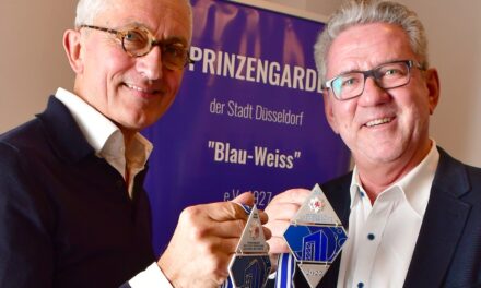 Karl-Heinz Petzinka und Max Krumholz gestalten den Sessionsorden 2021 der Prinzengarde Blau-Weiss