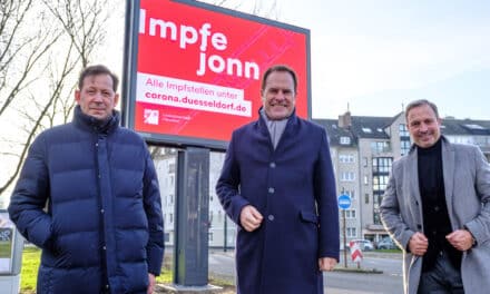 Landeshauptstadt Düsseldorf und Ströer werben für “Impfen jonn!” und “Boostere jonn!”