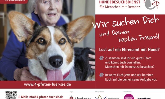„4 Pfoten für Sie“ — Hundebesuchsdienst für Menschen mit Demenz startet jetzt auch in der Stadt Düsseldorf