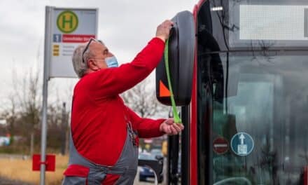 Grüne Schleifen an 497 Bussen