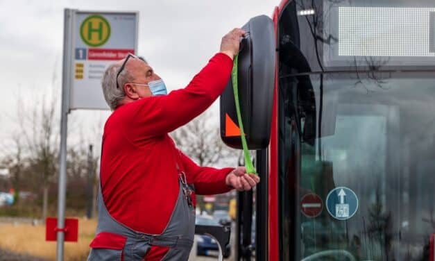 Grüne Schleifen an 497 Bussen