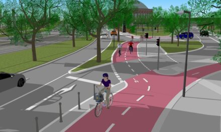 Knotenpunkt Hofgartenrampe — Oederallee wird für Radverkehr ausgebaut