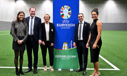 Drei starke Frauen sind die Botschafterinnen der Host City Düsseldorf bei der UEFA EURO 2024