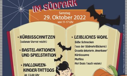 Halloween-Aktion mit Kürbisschnitzen am Hofladen Südpark