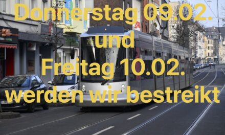 Ab Donnerstag Warnstreiks bei Stadtverwaltung, Rheinbahn, LVR Klinikum und weitere Betriebe und öffentlichen Einrichtungen