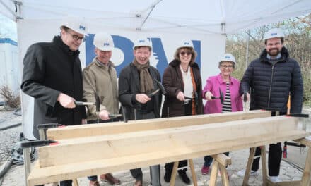 Richtfest für den neuen Erweiterungsbau vom Marie-Curie-Gymnasium