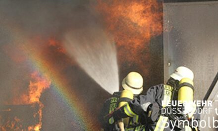 Feuermeldung in einer Garage