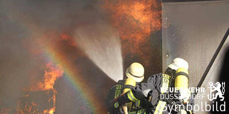 Feuermeldung in einer Garage