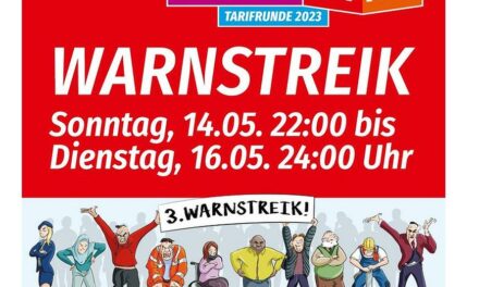 Bundesweiter Warnstreik bei der Bundesbahn