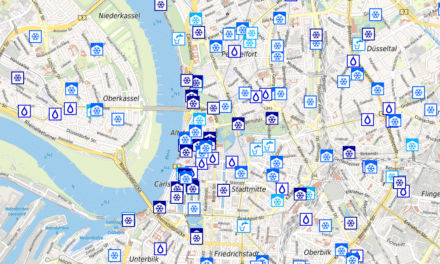 Düsseldorfs Karte der kühlen Orte