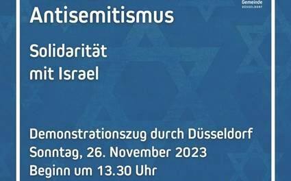 Friedensmarsch gegen Antisemitismus in Düsseldorf