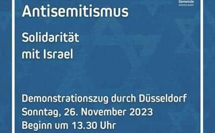 Friedensmarsch gegen Antisemitismus in Düsseldorf