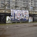 Neue Protest-Wand am Rheinufer in Düsseldorf