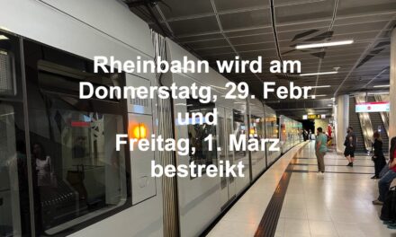 Zweitägiger Warnstreik bei der Rheinbahn angekündigt