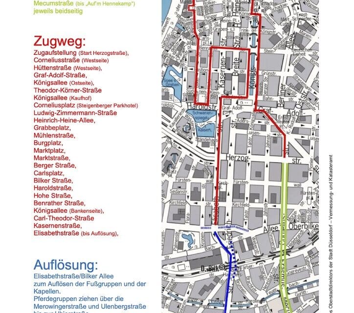 Rosenmontagszug: Viele Straßen in der Innenstadt gesperrt