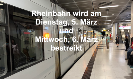 Rheinbahn erneut von Streiks betroffen: ver.di ruft zu zweitägigen Warnstreiks im ÖPNV in NRW auf