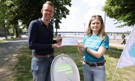EURO 2024-Trinkbrunnen am Joseph-Beuys-Ufer eingeweiht