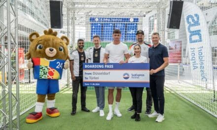 100 Volltreffer und ein Golden Goal: Erfolgreiches Torwandschießen am Düsseldorfer Airport