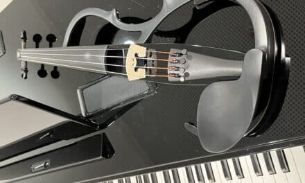 Fideler Neuzugang im Musikstudio der Musikbibliothek: E‑Violine