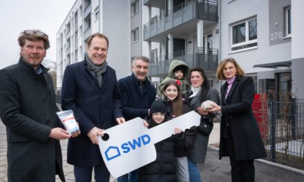 Neuer SWD-Neubau an der Hansaallee bezogen: 46 geförderte Wohnungen für rund 120 Menschen