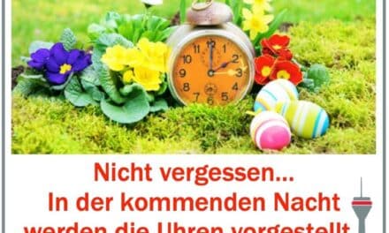 Uhren werden umgestellt.….…..