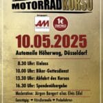Motorräder für den guten Zweck: 15. Biker4Kids-Korso startet am 10. Mai in Düsseldorf