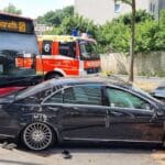 Schwerer Verkehrsunfall am Vormittag auf der Frankfurter Straße in Düsseldorf