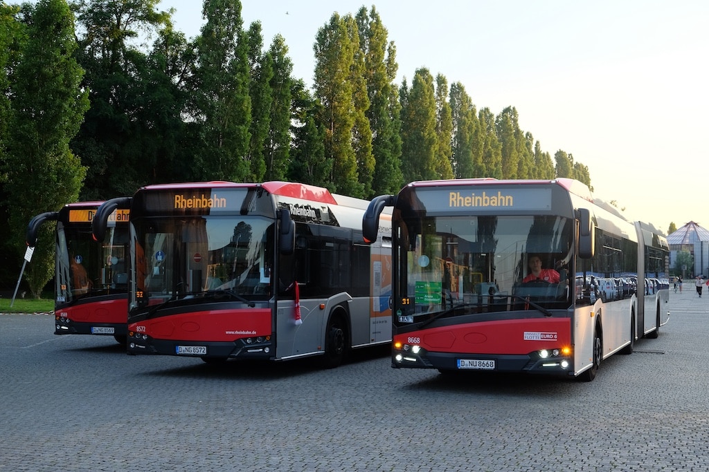 Die Gelenkbusflotte der Rheinbahn © Rheinbahn Düsseldorf