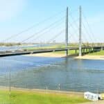 Rheinkniebrücke wegen Vermessungsarbeiten eine Nacht gesperrt