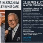 Wolfgang Bosbach beim 22. KaffeeKlatsch im Mutter Ey Kunst Café