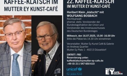 Wolfgang Bosbach beim 22. KaffeeKlatsch im Mutter Ey Kunst Café