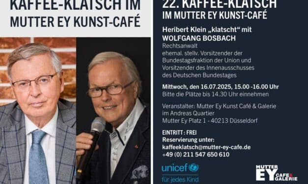 Wolfgang Bosbach beim 22. KaffeeKlatsch im Mutter Ey Kunst Café