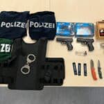 Altstadt/Stadtmitte – Mann in Polizei-T-Shirt beleidigt echte Polizisten – Strafanzeigen und Waffenfund