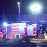 Großbrand auf Rheinbahn-Betriebshof in Lierenfeld