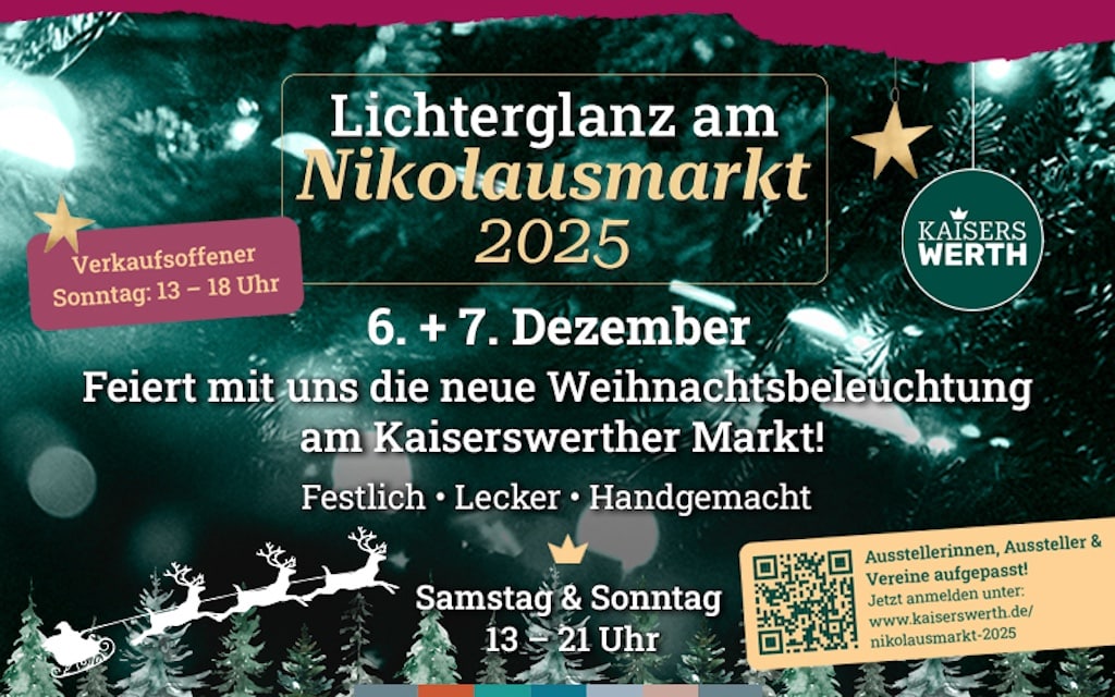 Am 6. & 7. Dezember ist Nikolausmarkt am Kaiserswerther Markt © Wir Kaiserswerther e.V.